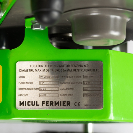 Tocator de crengi Micul Fermier, motor benzina 7 CP, 60 mm diametru maxim de taiere, pentru brichete [9]