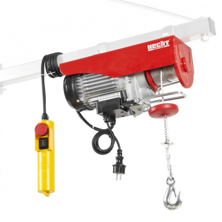 Roabe - Troliu electric cu franghie HECHT 8480, sarcina fara scripete / cu scripete 400 / 800 kg, 1300 W