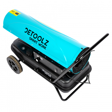 Tun de caldura pe motorina Detoolz, 30kW, 35L, cu roti de transport [6]