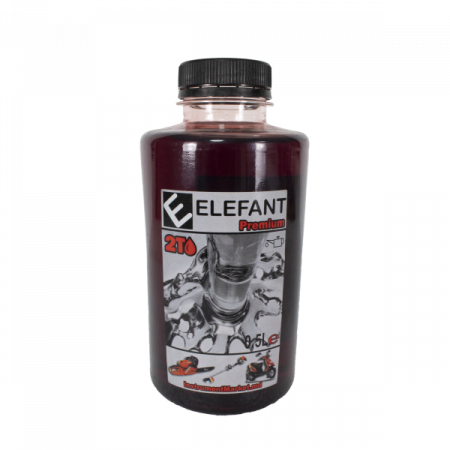 Accesorii drujbe - Ulei 0.5L rosu amestec ELEFANT motoare 2 Timpi, 30 ml/l