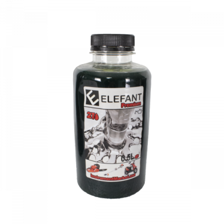 Accesorii drujbe - Ulei 0.5L verde amestec ELEFANT motoare 2 Timpi, 30 ml/l