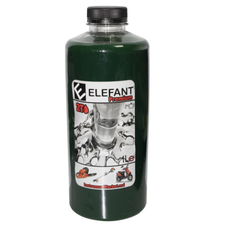 Accesorii drujbe - Ulei verde amestec ELEFANT, motoare 2 Timpi, 1L ,30 ml/l - Elefant