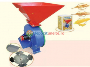 Zdrobitor struguri - Zdrobitoare electrica pentru boabe Mlinok, 1750 W, 3000 RPM, 250Kg/h