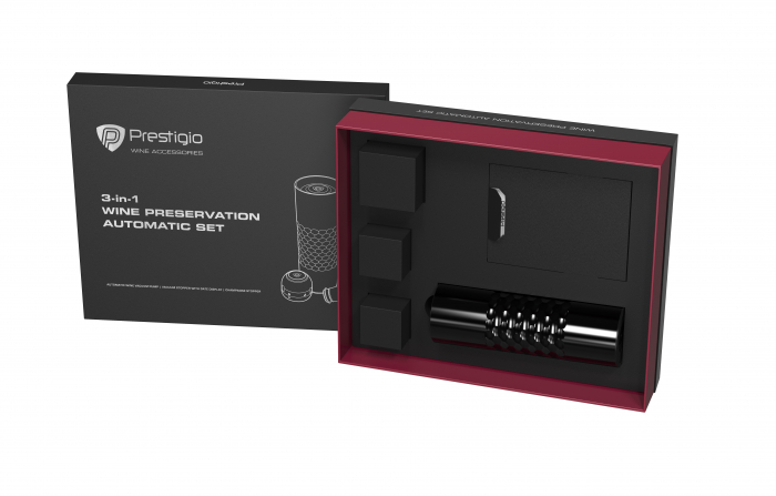 Prestigio SET POMPA VID AUTOMATA SI DOPURI PENTRU CONSERVAREA VINULUI Desprevin [3]