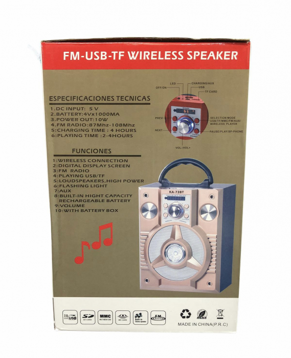 Boxa Portabila Cu Acumulator Ka-73BT [2]