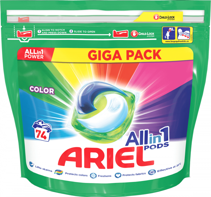 Pachet Ariel All In One Color 74 Capsule [1]
