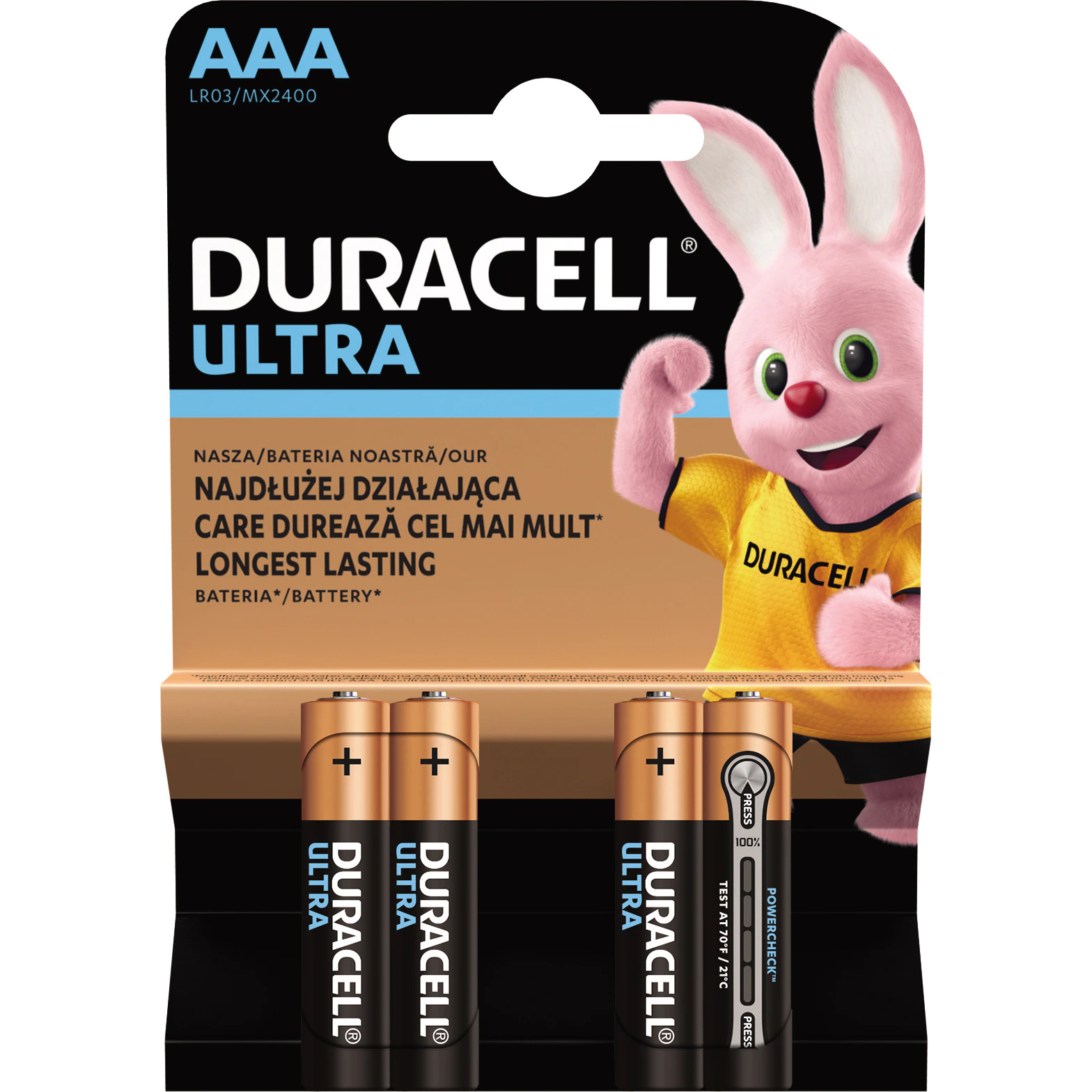 Durecell Baterii Ultra  AAA Lr03/MX2400 4buc/set [1]