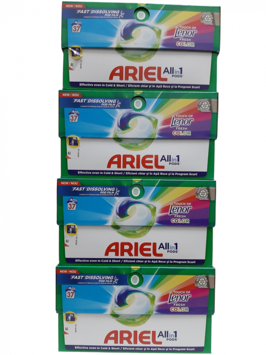 Pachet Ariel All in One Pods Fresh Color Detergent de Rufe Capsule, 148 spalari [2]