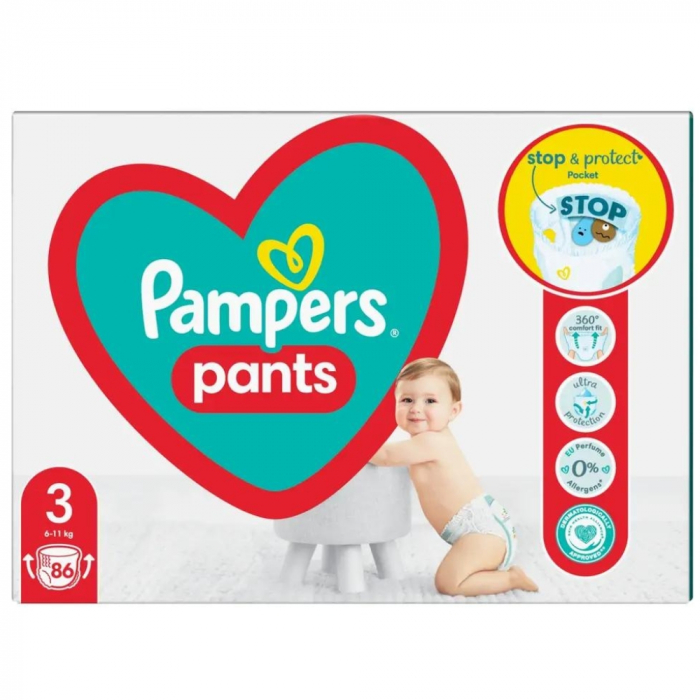 Pampers Pants Scutece Chilotel Nr. 3, 6-11 kg, 86 bucati [1]