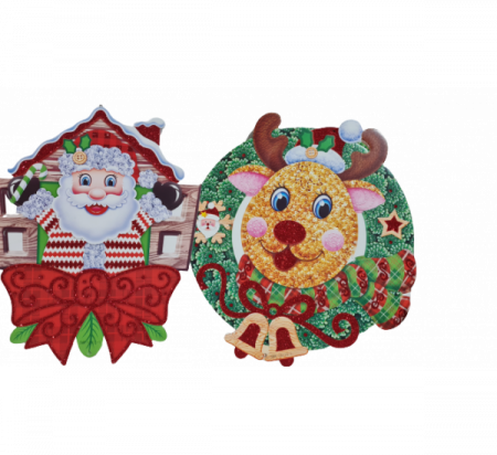 Decoratiuni Craciun - Sticker Mos Craciun, 1buc