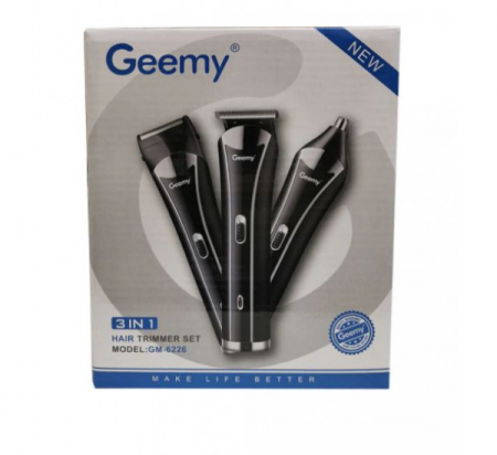 Masina de tuns cu acumulator, Geemy GM-6716 Silver, Accesorii incluse, Lame din titan [1]