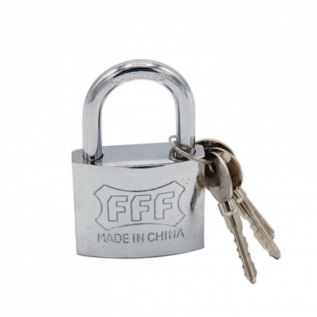 Diverse pentru casa - Lacat Alb Cu Cheie In Cruce 32mm