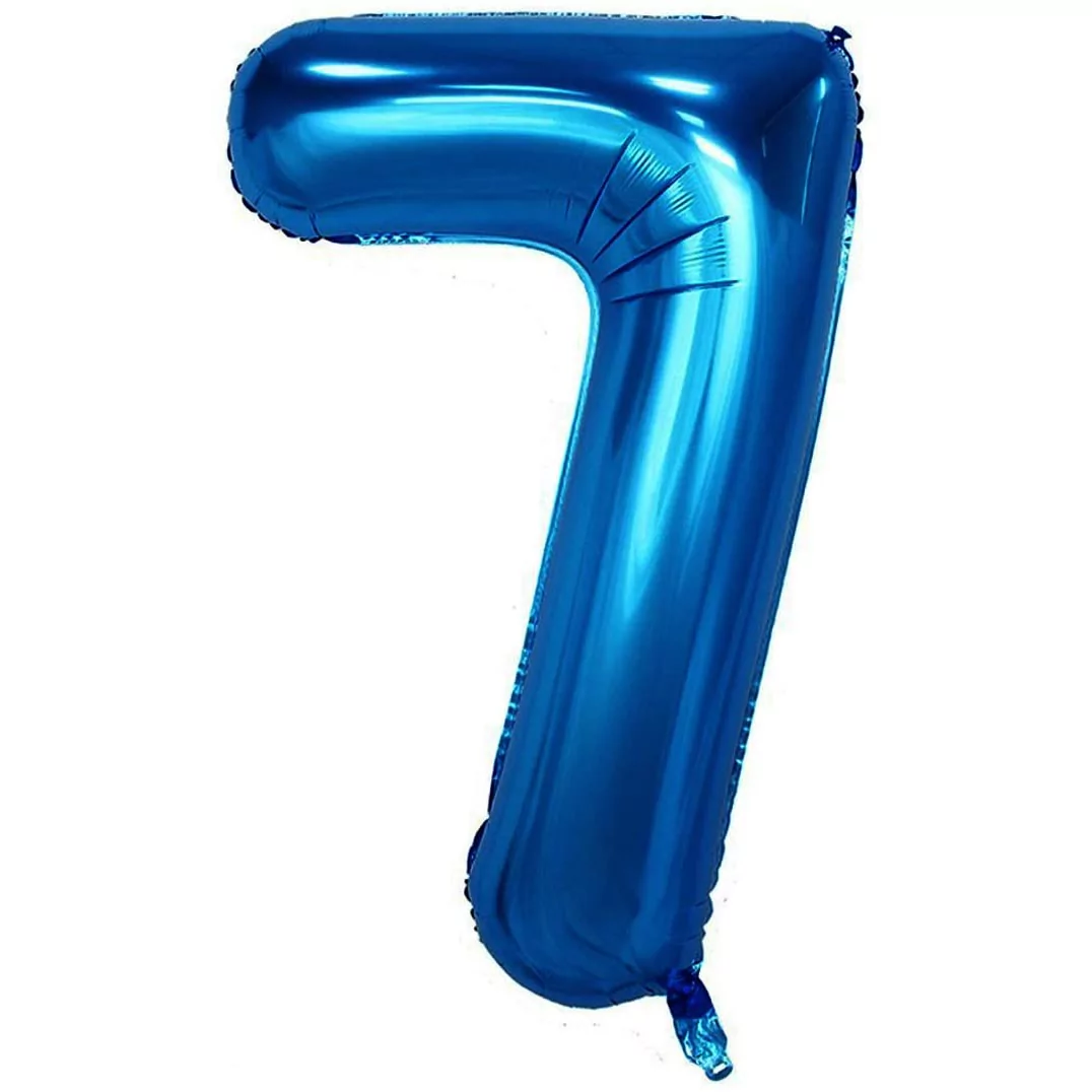 Utile - Balon Cifra 7 , 100 cm, albastru