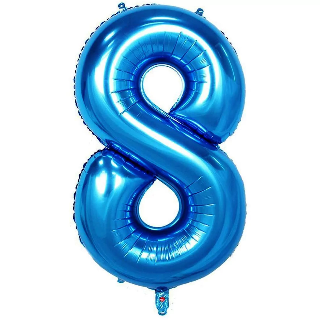 Baloane Aniversare - Balon Cifra 8 , 100 cm, albastru