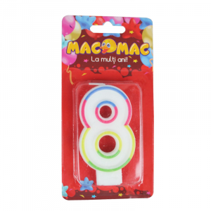 Utile - Mac-Mac Lumanare Aniversara Cifra 8