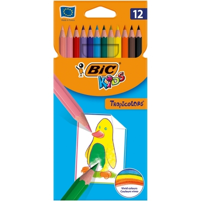 Bic Creioane Colorate Tropicolors 12buc/set