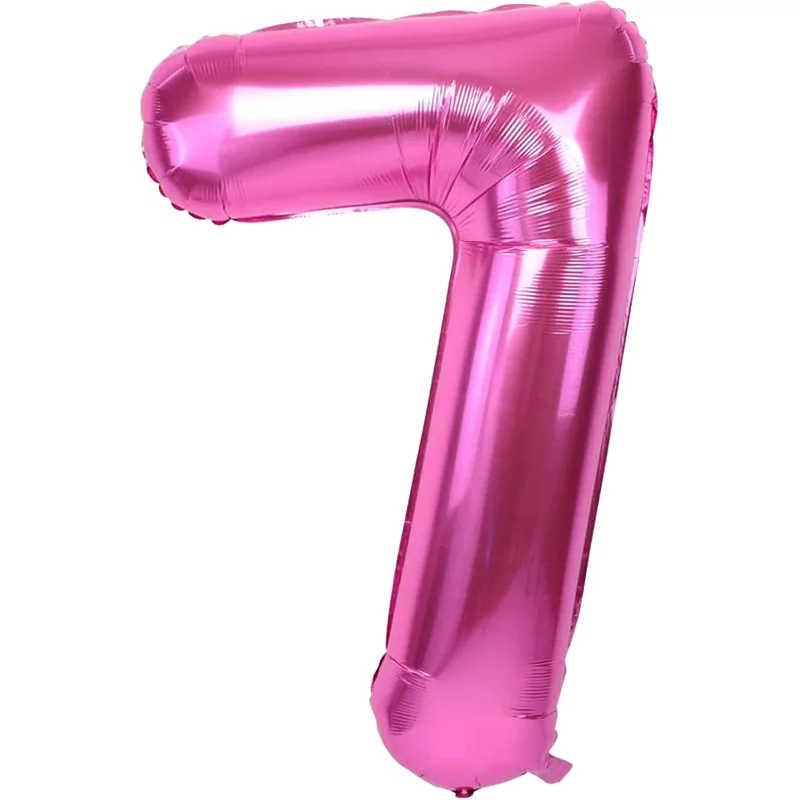 Utile - Baloane cifra 7, 100 cm, roz