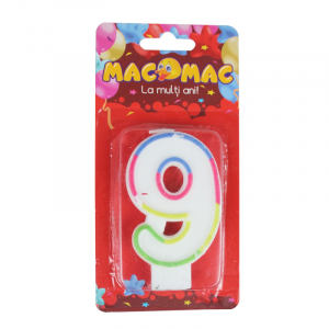 Utile - Mac-Mac Lumanare Aniversara Cifra 9