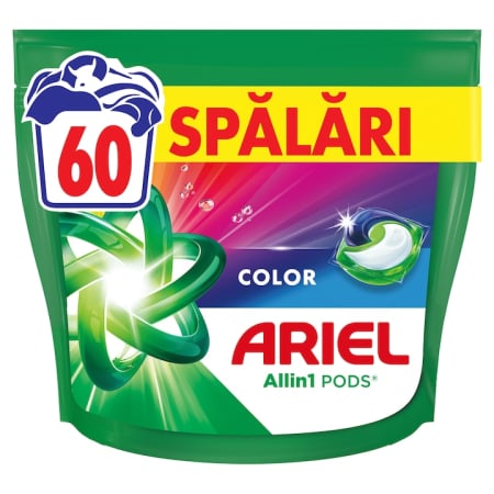Detergenti Rufe si Ingrijire Textile - Ariel All in One PODS Color, 65 spalari