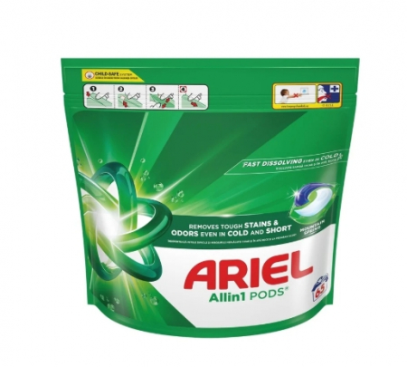 Ingrijire Casa - Ariel All in One Pods Mountain Spring Detergent de Rufe Capsule, 65 spalari
