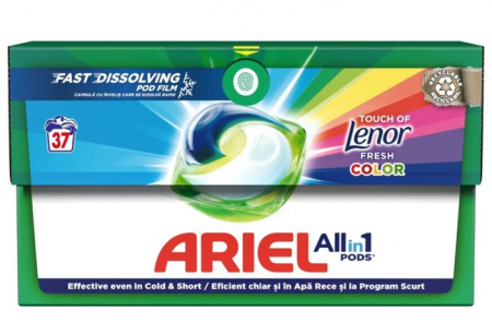 Ariel All in One Pods Touch of Lenor Fresh Color Detergent de Rufe Capsule, 37 spalari [1]
