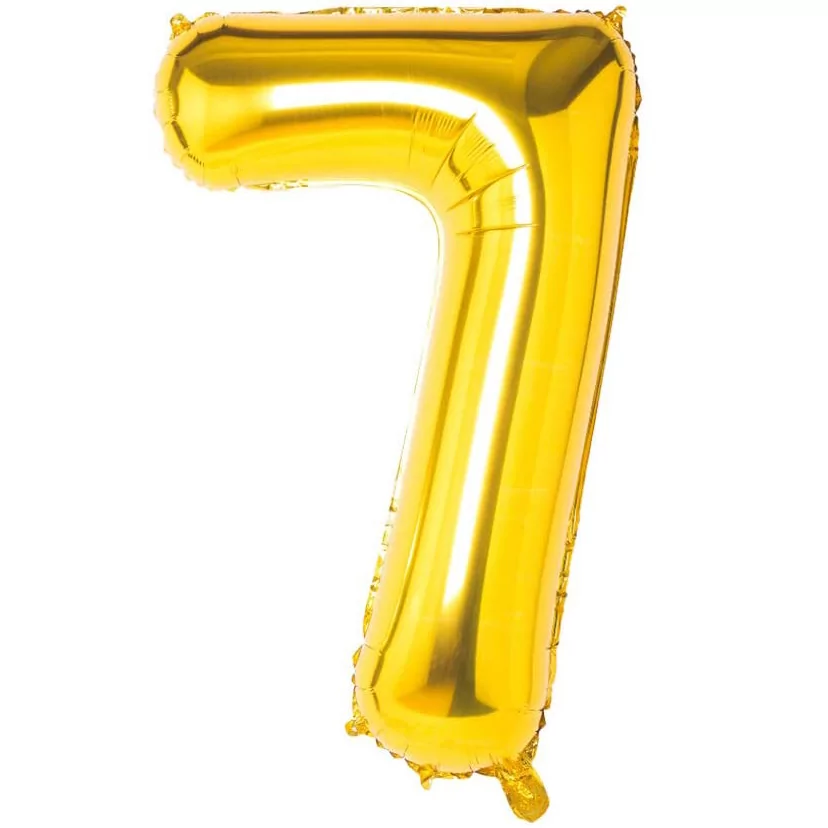 Utile - Balon Aniversare 80cm Auriu, cifra 7, 1 buc