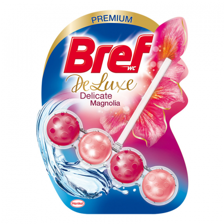 Curatenie si Ingrijire Casa - Bref DeLuxe Delicate Magnolia Odorizant pentru Toaleta, 50g