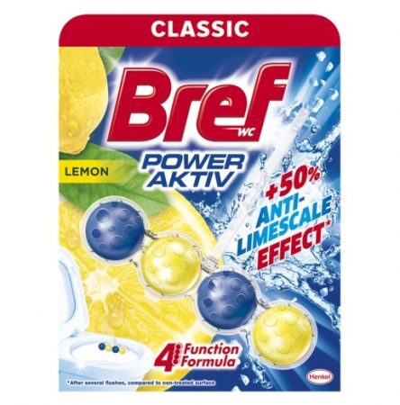 Bref Power Aktiv Lemon Odorizant pentru Toaleta, 50g [1]