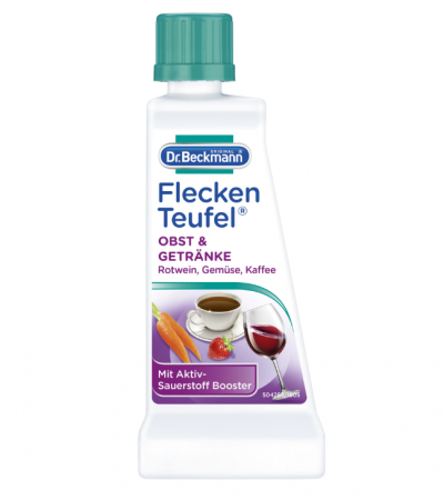Detergenti Rufe si Ingrijire Textile - Dr. Beckmann Solutie pentru Indepartarea Petelor de Fructe, Legume, Bauturi, 50ml