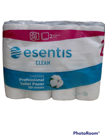 Esentis Hartie Igienica Clean 2Str 24 Role 120Foi [0]