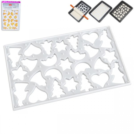 Produse Pentru Bucatarie - Sablon cu Forme pentru Biscuiti, 30x21x2 cm