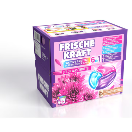Detergenti Rufe si Ingrijire Textile - Frische Kraft Detergent rufe automat capsule, Color, 6in1, 22 capsule