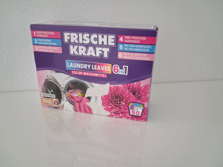 Detergenti Rufe si Ingrijire Textile - Frische Kraft Foaie de rufe pentru rufe color - 6in1, 50 foite
