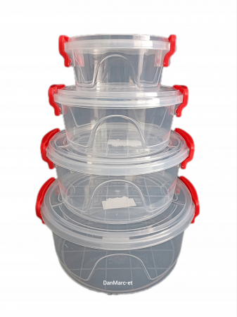 Sterk Maya Set 4 Cutii Alimentare Rotunde Cu Capac [1]