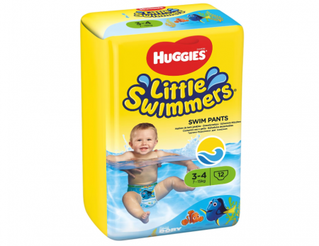 Huggies Little Swimmers Scutece Chilotel pentru Apa Nr. 3-4, 7-15 kg, 12 bucati [0]