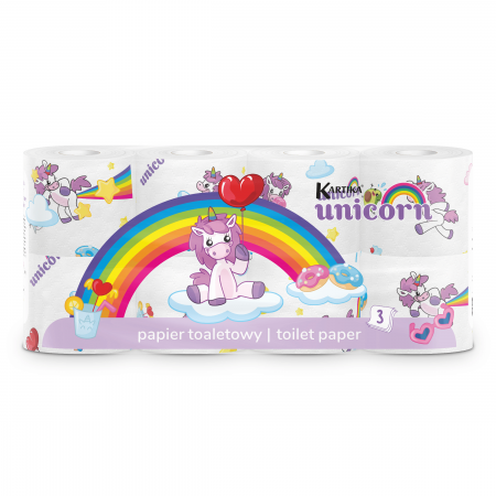 Kartika Hartie Igienica Copii Unicorn Decor 3Straturi 8 Role [2]