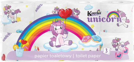Kartika Hartie Igienica Copii Unicorn Decor 3Straturi 8 Role [0]