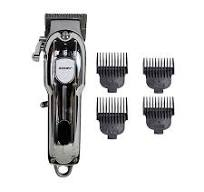 Ingrijire Personala - Masina de tuns cu acumulator, Geemy GM-6716 Silver, Accesorii incluse, Lame din titan