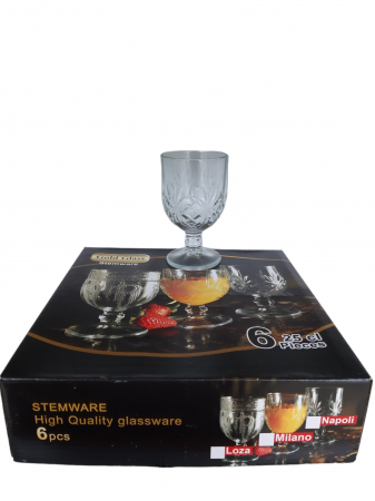 Pahare Gold Glass cu picior, 6/set [0]