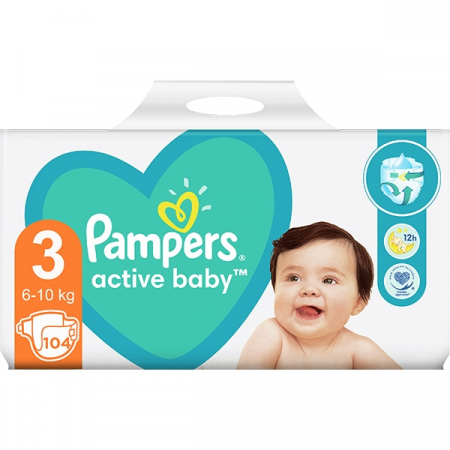 Pampers Nr 3 6-10kg (104 bucati /Pachet) [0]