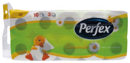 Articole Menaj si Accesorii pentru Casa - Perfex Musetel Hartie Igienica, 3 straturi, 10 role