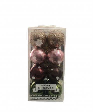 Decoratiuni Craciun - Globuri 6/set