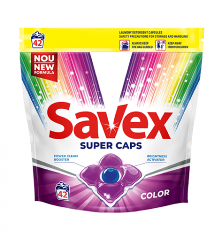 Detergenti Rufe si Ingrijire Textile - Savex Capsule Super Color 42caps