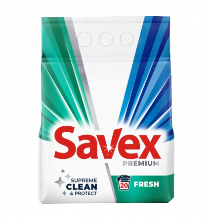 Detergenti Rufe si Ingrijire Textile - Savex Detergent Pudra Automat Premium Fresh, 2kg