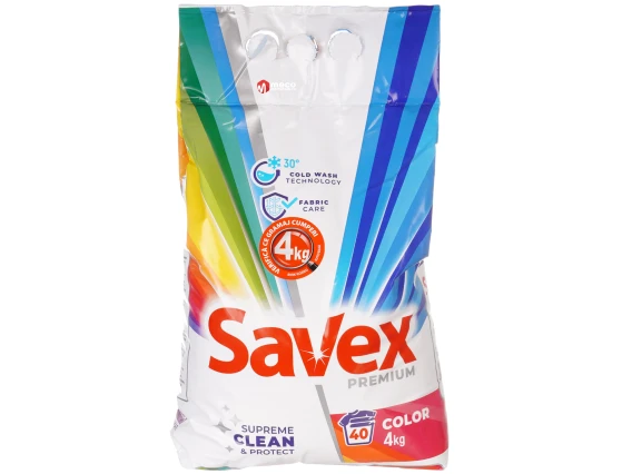 Savex Premium Color Detergent Pudra Automat 4kg 40 spalari [1]