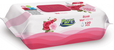 Ingrijire Adulti - Servetele Umede Pure Trandafir 120buc