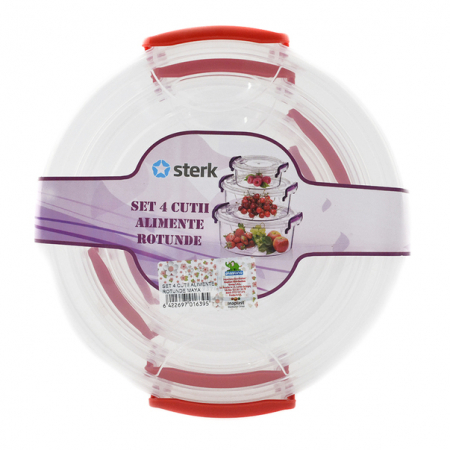 Sterk Maya Set 4 Cutii Alimentare Rotunde Cu Capac [0]