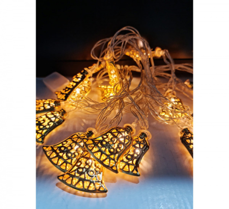Decoratiuni - Instalatie Decor Clopotei Cu Led Alb Cald