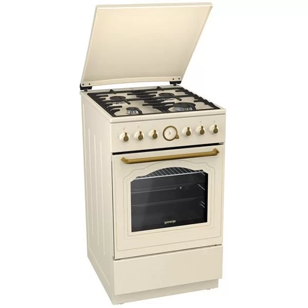 Aragaz Gorenje GI52CLI, 4 arzatoare, Aprindere electrica, Cuptor pe gaz, Grill, Timer, Bej [2]