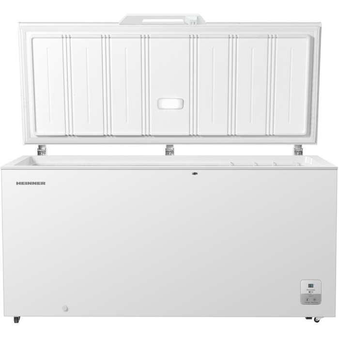 Lada frigorifica Heinner HCF-HS500EE++, 500 l , Clasa E, Compresor inverter, Control electronic, Display, Lumina LED, Maner extern cu incuietoare, 2 cosuri, Alb [2]
